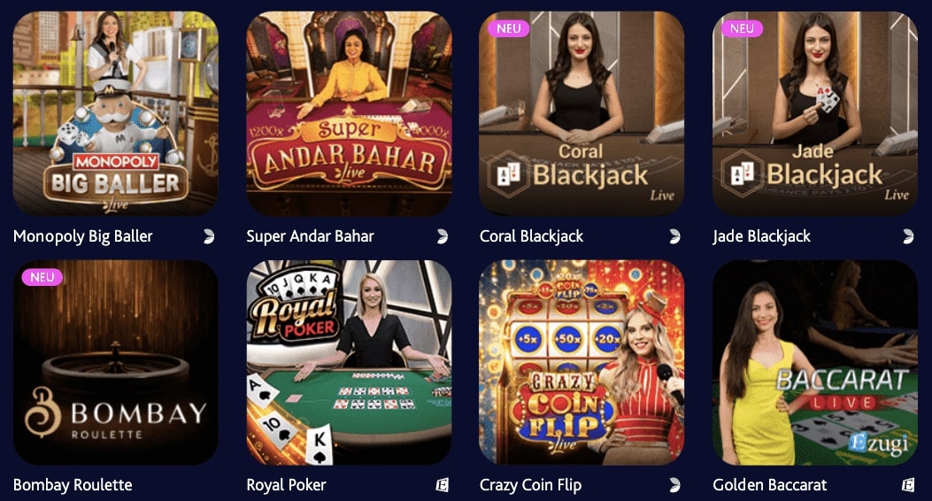 7Bit Casino Live Spiele