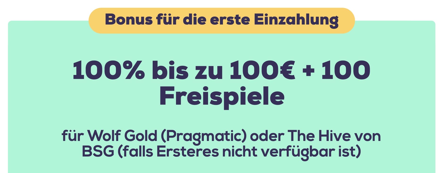 Bonus für die erste Einzahlung