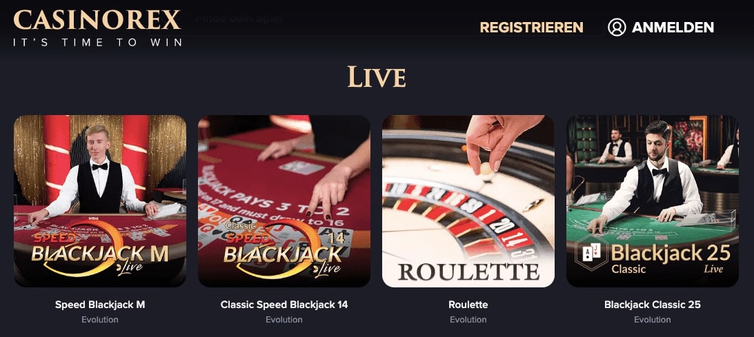 CasinoRex Live Casino