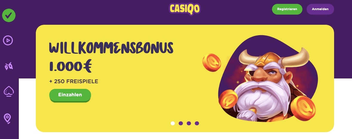 Casiqo Casino Willkommenspaket