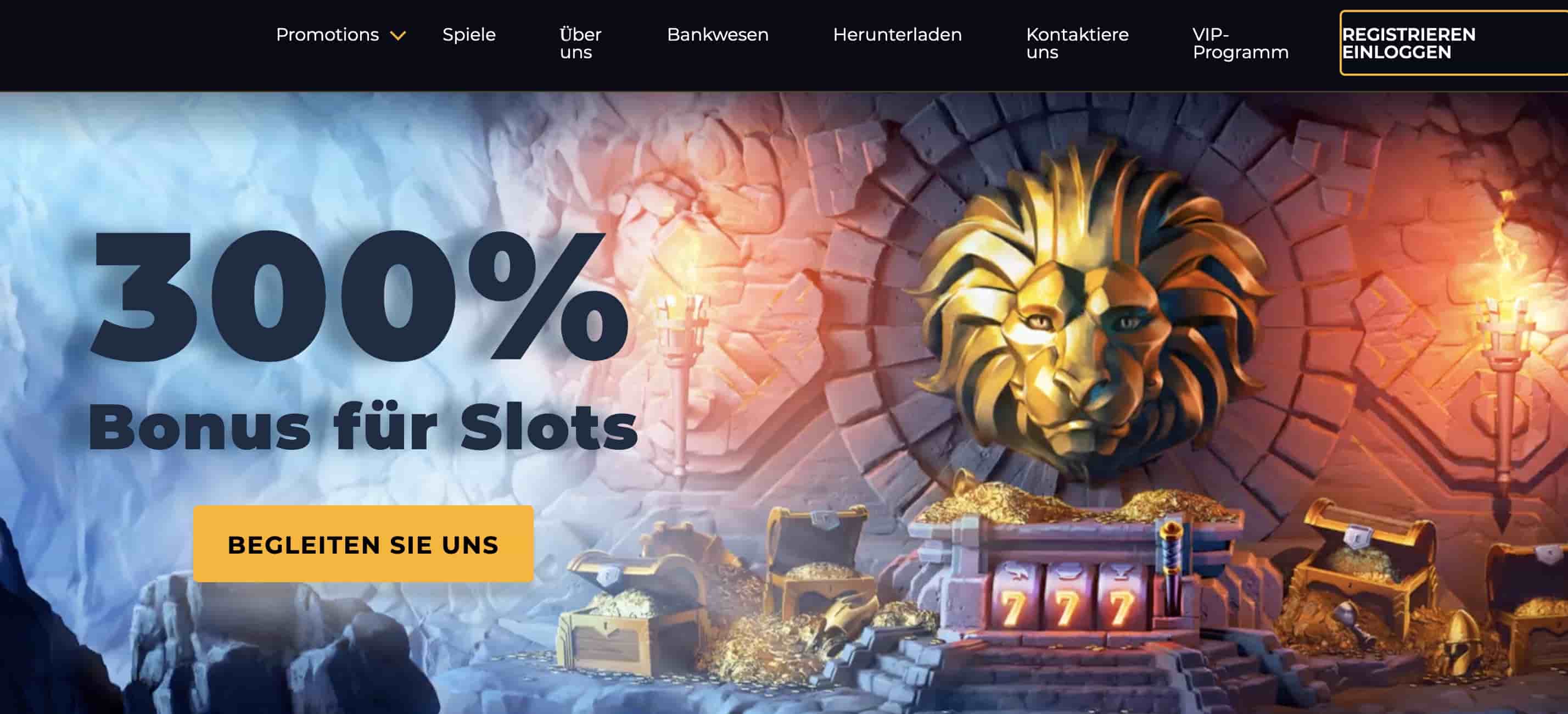 Golden Lion Casino Homepage