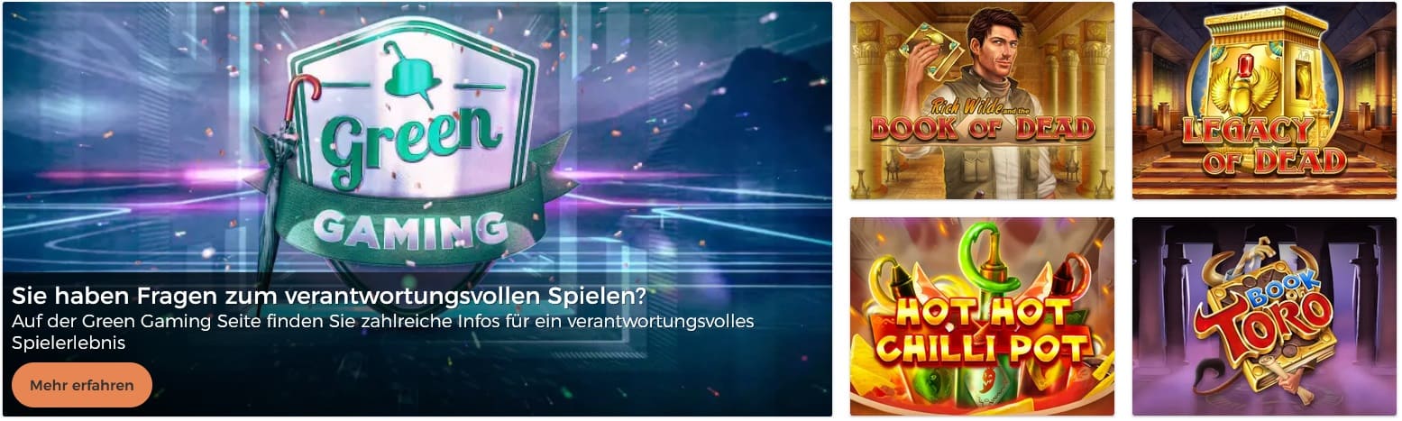 Mr Green Casino Spiele