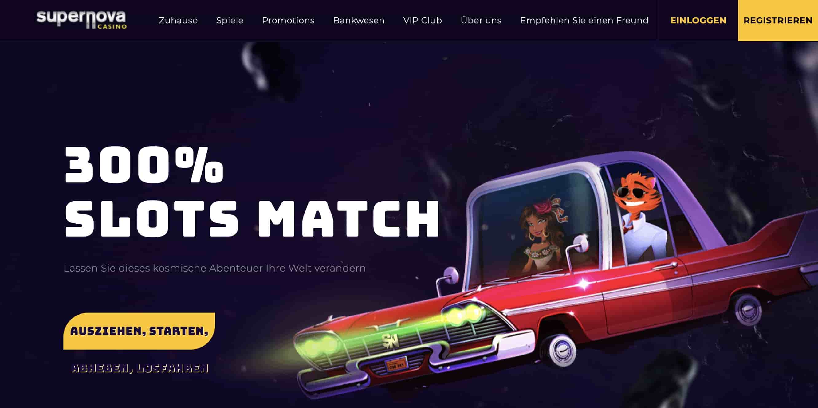 SuperNova Casino Homepage