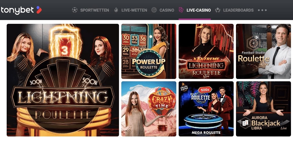 TonyBet Casino Live