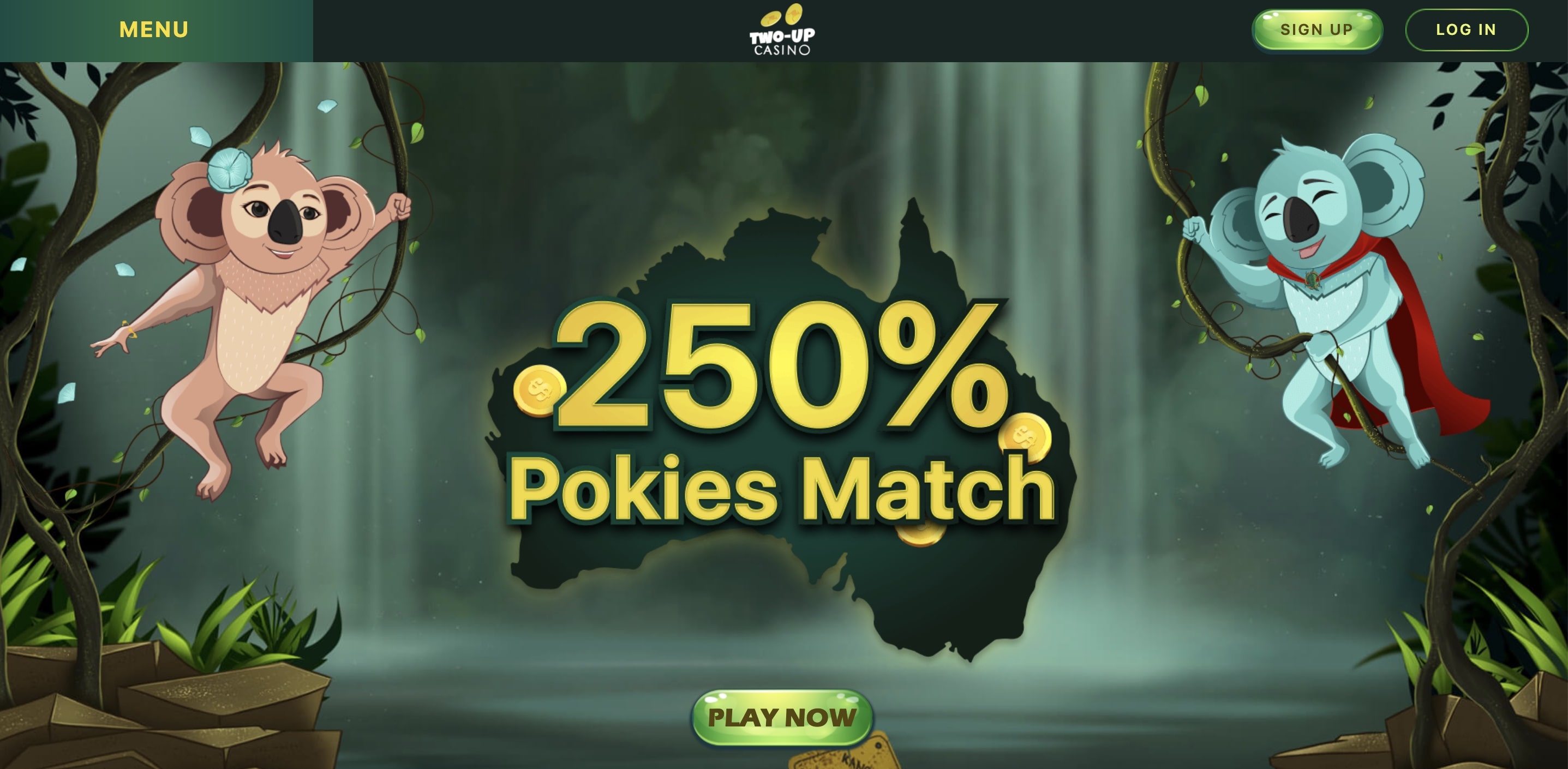 two up casino homepage