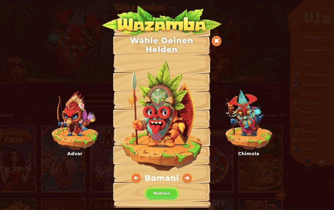 Wazamba Casino Anmeldung