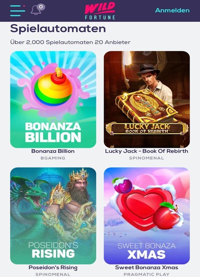 Wild Fortune Casino App mobile spielen