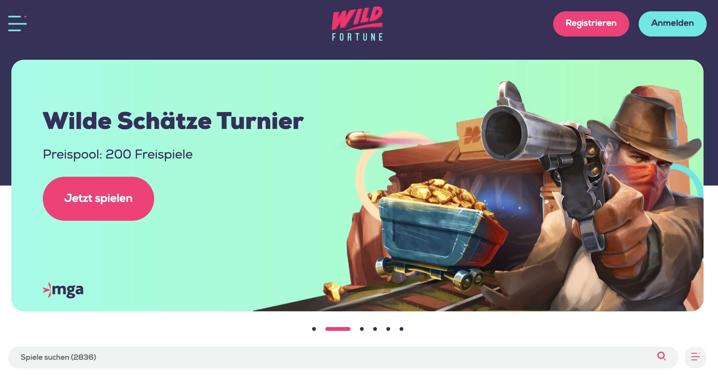 Wild Fortune Casino Homepage