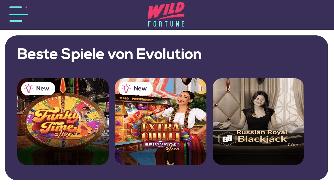 Wild Fortune Casino Live Roulette