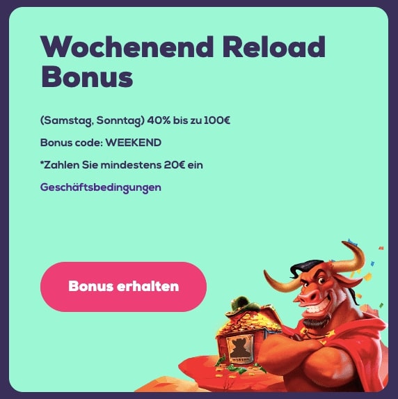 Wild Fortune Reload Bonus